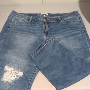 Lane Bryant Medium Blue Capri Jeans